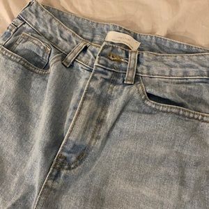 Oak + Fort oversized ripped jeans